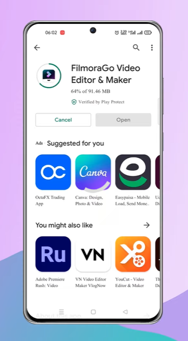 FilmoraGo APP软件下载方法