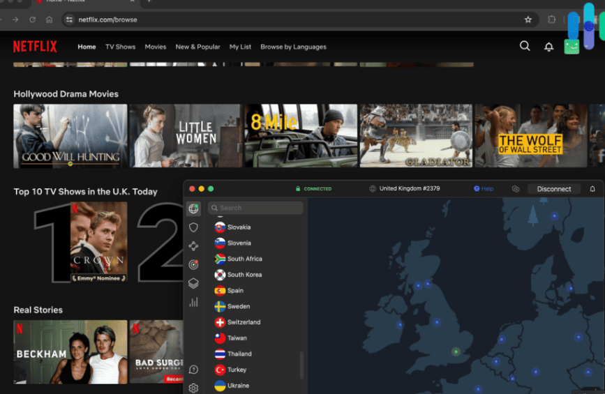 VPN 可用于绕过地理限制；我们的 VPN 专家 Brett 使用 VPN 从美国访问英国 Netflix