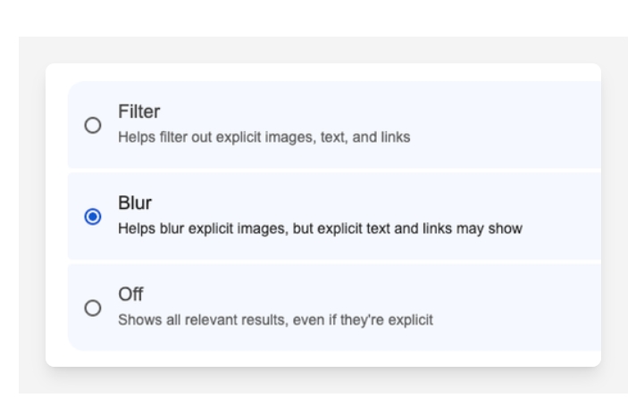 谷歌Google安全搜索切换